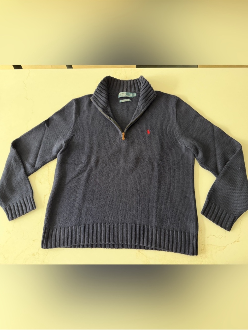 Polo Ralph Lauren quarter zip navy sweater